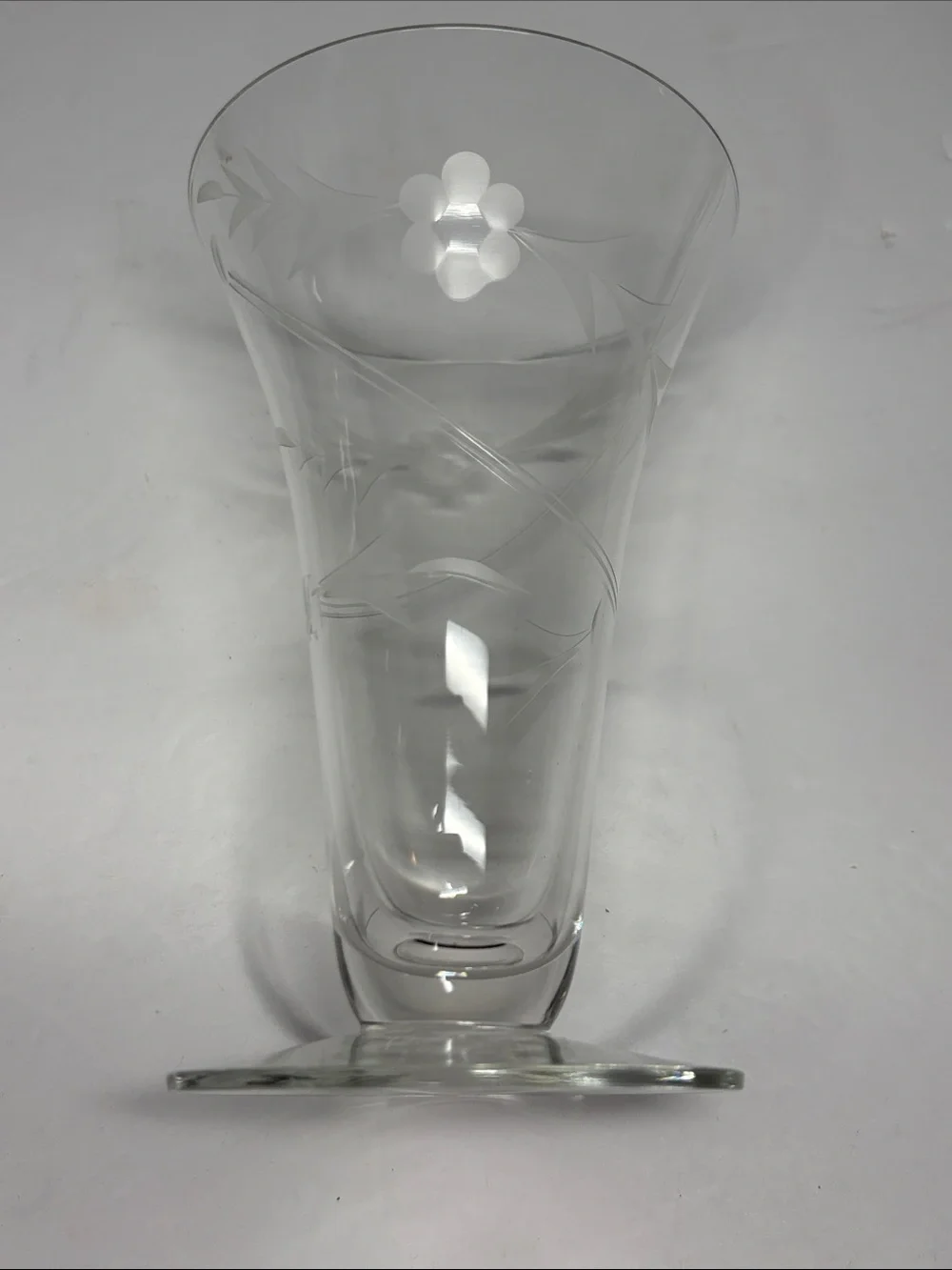 Clear Etched Glasses Set of 4